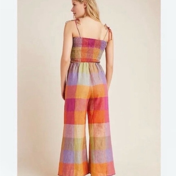 Multicolor Plaid Women's Jumpsuit - Picture 2 of 9